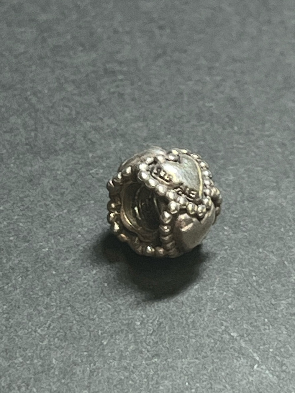 Pandora sterling silver heart bracelet charm
925